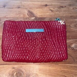Vintage Ivanka Trump Burnt Red Clutch Zipper Closure SOLD AS IS